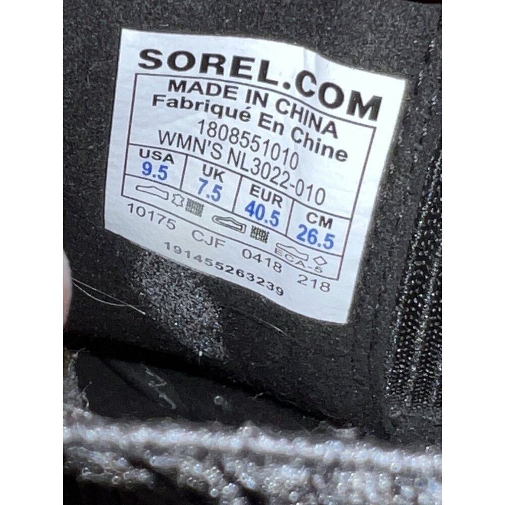 SOREL Womens Joan Of Arctic II Black Wedge Boot Size 9.5 - Picture 13 of 13